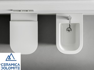 Wc Sospeso Italia Rimless Bianco Lucido