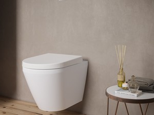 WC suspendu Integra Round rimless 54,5 cm blanc