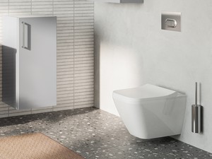 WC suspendu Integra Square Rimless 54,5 cm blanc