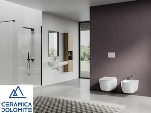 Wc Sospeso Italia Rimless Bianco Lucido