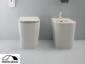 Wc a Terra Filomuro Omnia Rimless Bianco