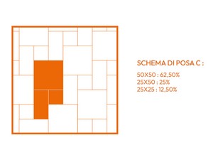 Carrelage Chianca Sabbia 25x50 grès cérame effet pierre sable