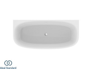 Freistehende Badewanne Wandmontage Ideal Standard® Atelier Dea 180x80 cm Zweifarbig Weiß/Seidenschwarz Matt