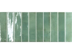 Carrelage Shine Block Emerald 25x60 effet brique vert