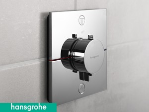 Mitigeur thermostatique douche à encastrer Hansgrohe® ShowerSelect Square 2 voies