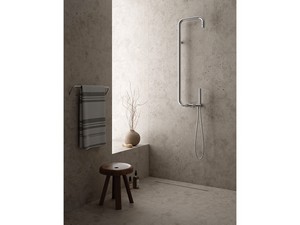 SILIA 2-FUNCTION SHOWER COLUMN BRUSHED INOX FINISH