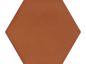 SIX COTTO 21X18,2 PLAIN TERRACOTTA HEXAGONAL PORCELAIN TILE