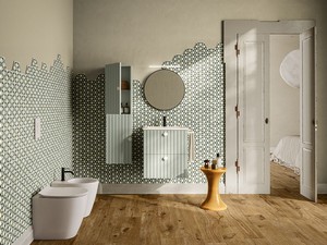 SIX DECO AGADIR 21X18,2 DECORATED HEXAGONAL PORCELAIN TILE