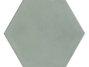 Carrelage hexagonal Six Sage 21x18,2 grès cérame teinte unie vert sauge