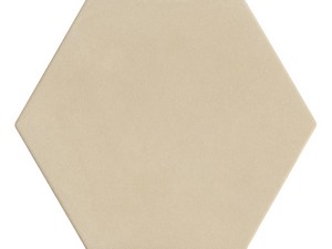 SIX SAND 21X18,2 PLAIN BEIGE HEXAGONAL PORCELAIN TILE