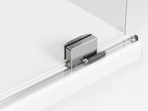 SMOOTH WALK-IN WITH SLIDING DOOR 120XH200 EXT. 1 cm TRANSP. CRYSTAL 8 mm AND CHROME OUTLINES