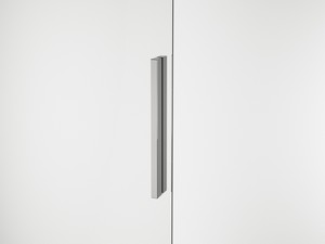 SMOOTH WALK-IN WITH SLIDING DOOR 120XH200 EXT. 1 cm TRANSP. CRYSTAL 8 mm AND CHROME OUTLINES