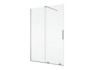 SMOOTH WALK-IN WITH SLIDING DOOR 120XH200 EXT. 1 cm TRANSP. CRYSTAL 8 mm AND CHROME OUTLINES