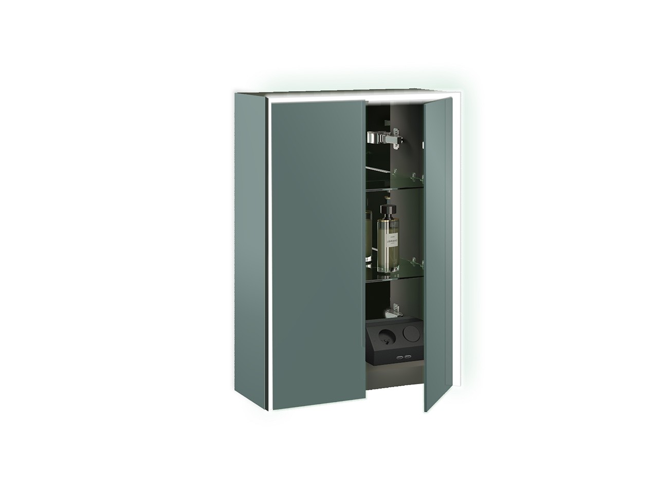 specchio bagno contenitore con luce