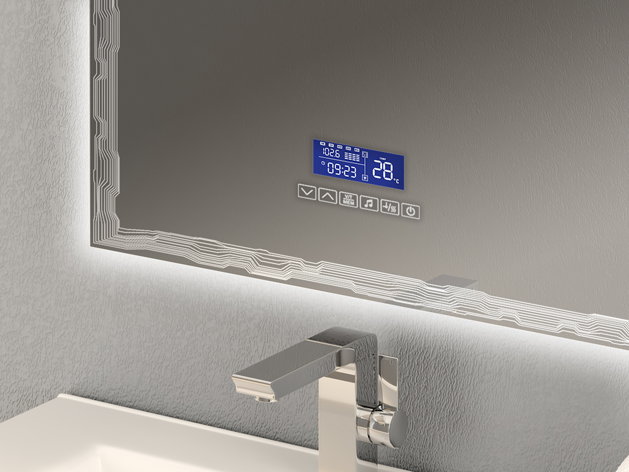 Specchio da bagno led 100x70 cm luce fredda retroilluminato - Celli