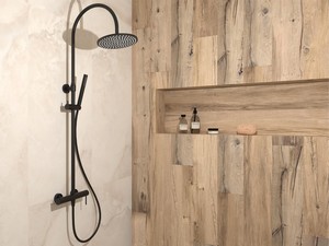 Duschsystem 2 Funktionen Spring Edelstahl 304 Schwarz matt