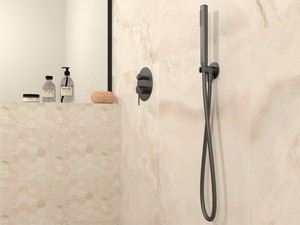 Set Duplex Handbrause + Schlauch Spring Edelstahl 304 Gun Metal