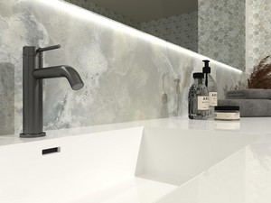 Mitigeur de lavabo sans bonde Spring Inox 304 Gun Metal