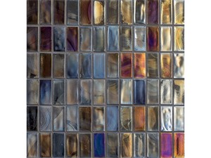 Mosaïque verre Stargate Iron 30x30 cm effet métallisé