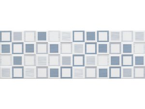 Carrelage Sugar Pop 20x60 décor géométrique blanc et bleu