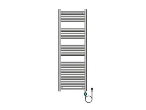 Flame EL towel warmer 137,5x48 Brushed Brushed Stainless Steel Effect - PVD
