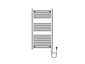Flame EL 92x48 Polished Chrome Towel Warmer