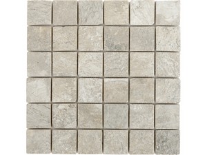 Mosaik Touchstone Grey 30x30 aus Feinsteinzeug Schiefer-Steinoptik Grau 