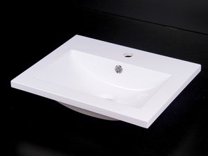 Mobile Bagno Smart 51 cm Larice Bianco con Lavabo Unitop Marmoresina
