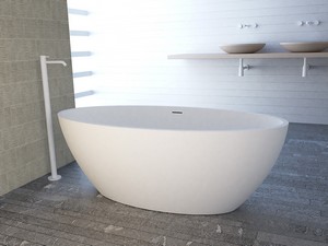 Freistehende Badewanne NEMO5 Solid Surface 150X70 Weiß Matt