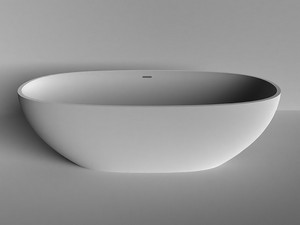Freistehende Badewanne NEMO7 Solid Surface 176X91 Weiß Matt