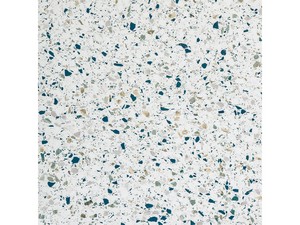 Fliese Venice Teal 60x60 Feinsteinzeug Terrazzo petrolblau