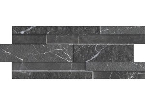 Carrelage Versilia noir 16x39 grès cérame effet marbre imitation mur