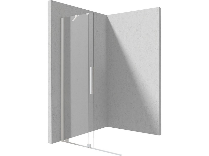 Porte De Douche Coulissante Idralite Prime 120cm - Verre 8mm, Noir, Droite
