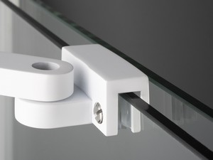 Douche à l’italienne Prizma porte coulissante 90 cm H195 ext. 88-90 cm verre 6 mm transparent profilés blanc mat