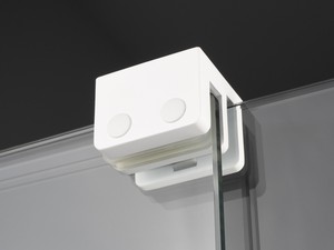 Douche à l’italienne Prizma porte coulissante 90 cm H195 ext. 88-90 cm verre 6 mm transparent profilés blanc mat