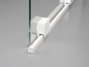 Douche à l’italienne Prizma porte coulissante 90 cm H195 ext. 88-90 cm verre 6 mm transparent profilés blanc mat