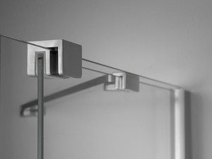 Douche à l’italienne Prizma porte coulissante 90 cm H195 ext. 88-90 cm verre 6 mm transparent profilés inox brossé