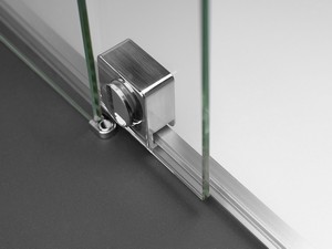 Douche à l’italienne Prizma porte coulissante 90 cm H195 ext. 88-90 cm verre 6 mm transparent profilés inox brossé