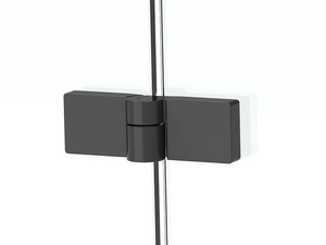 CHAKRA SHOWER BOX 90x80 H195 PIVOT HINGER DOOR RIGHT LATERAL OPENING WITH FIXED SIDE TRANSPARENT/BLACK MATT