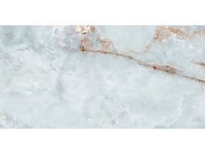 Fliese Waterfall Marbles 60x120 Feinsteinzeug Marmoroptik hellblau poliert glänzend