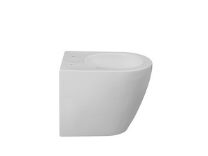 WC à poser adossé au mur Cardano Vortex gain de place P49 blanc brillant