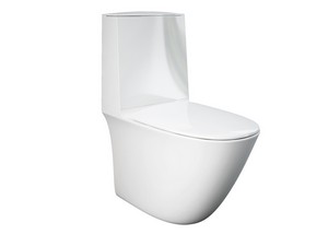 BERLINO RIMLESS CLOSE COUPLED BACK TO WALL PAN cm 62 WHITE