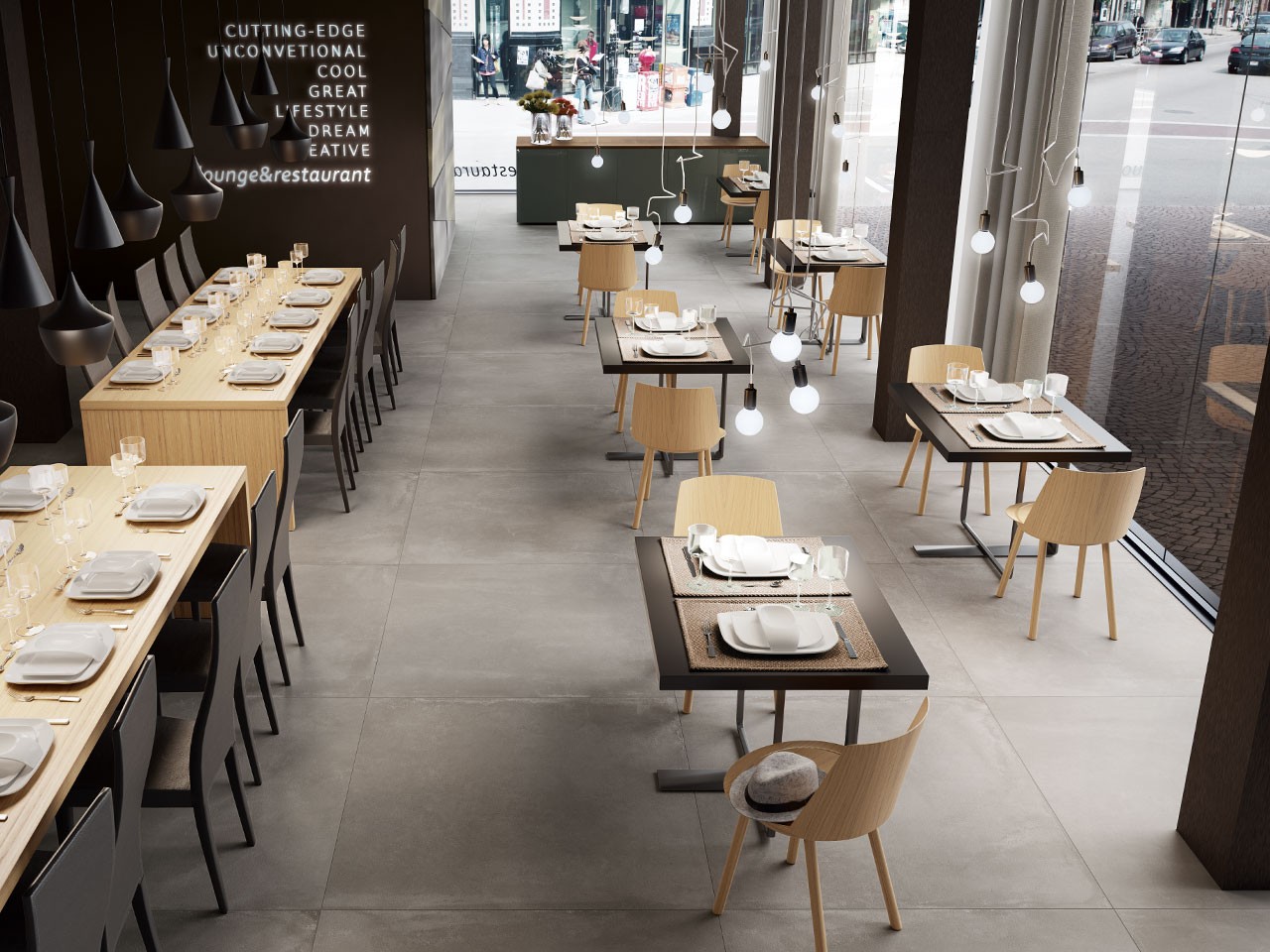 Piastrella Xlab Concept Warm Grey 120X120 Gres Effetto Cemento Grigio ...