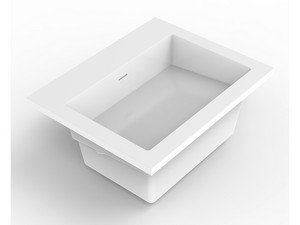 Lavabo Zeno 60x50 cm TeckStone blanc brillant