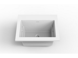 Lavabo Zeno 60x50 cm TeckStone blanc brillant