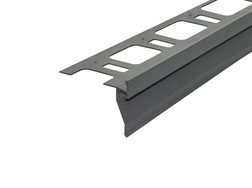 Profilo Per Terrazze Global Drain Alluminio Verniciato Antracite 10mm 2,7m