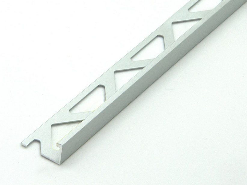 Profilé de finition d'angle Global Floor aluminium anodisé argent 6mm 2,7m