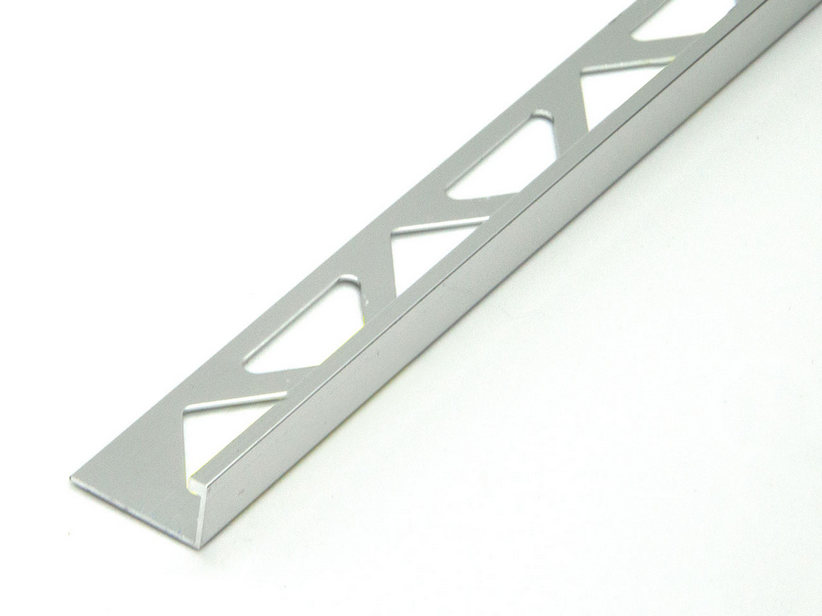 Profilé de finition d'angle Global Floor aluminium brillanté chrome 6mm 2,7m