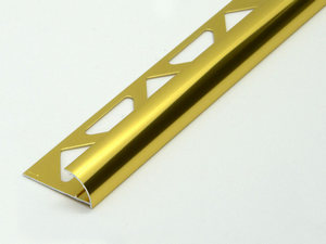 Profilo Angolare Global Round Alluminio Brillantato Oro 10mm 2,7m