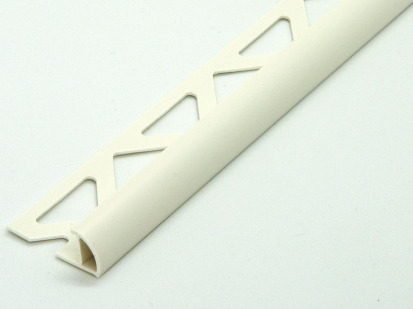 Profilé de finition d'angle Global Round PVC blanc ivoire 10mm 2,7m